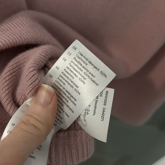 COS Blush Cashmere Knit Top medium - Picture 5 of 5